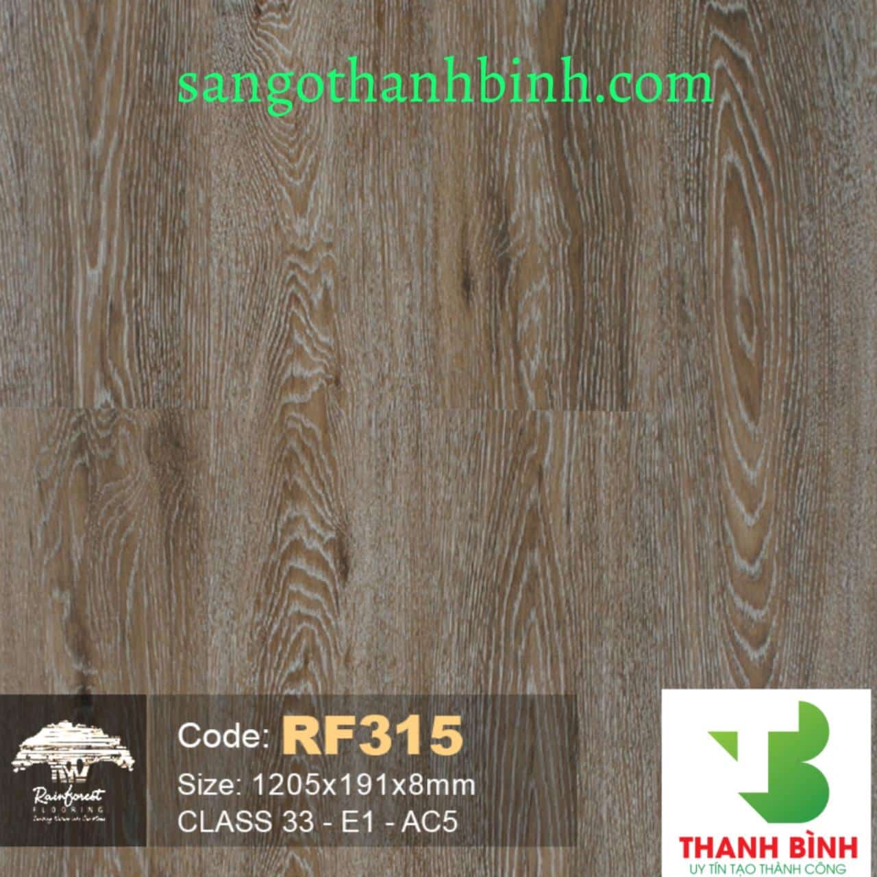 Sàn gỗ RainForest 8mm rf315